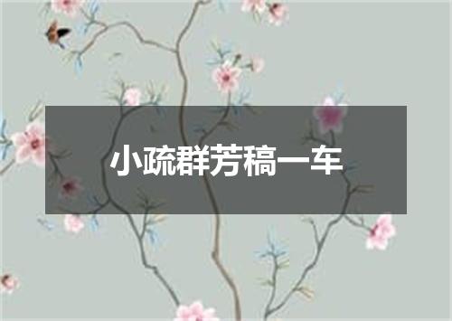小疏群芳稿一车