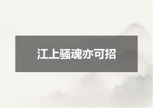 江上骚魂亦可招