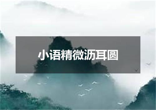 小语精微沥耳圆