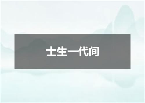 士生一代间