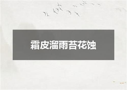 霜皮溜雨苔花蚀