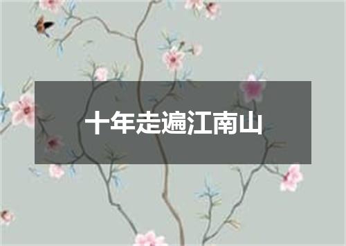 十年走遍江南山