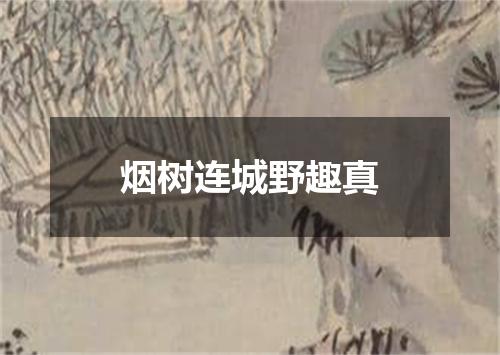 烟树连城野趣真
