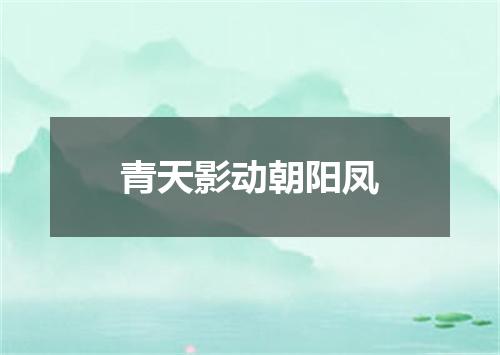 青天影动朝阳凤