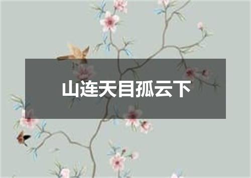 山连天目孤云下