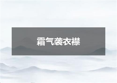 霜气袭衣襟