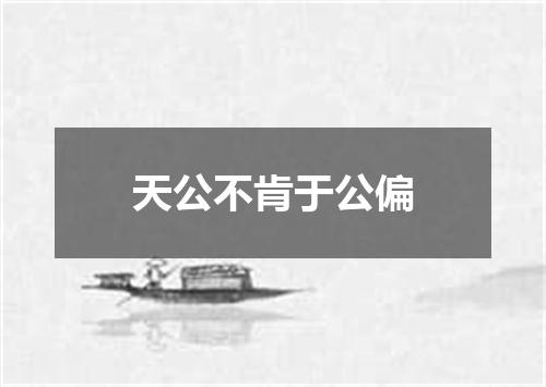 天公不肯于公偏