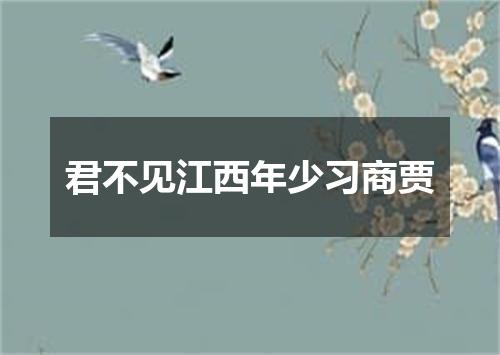 君不见江西年少习商贾