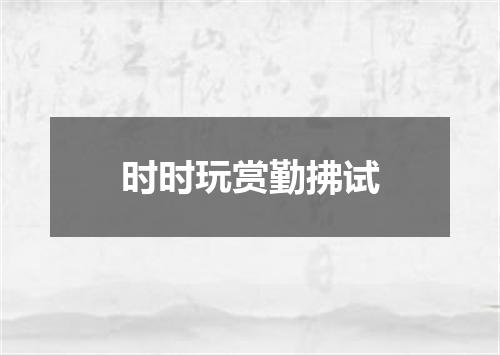时时玩赏勤拂试