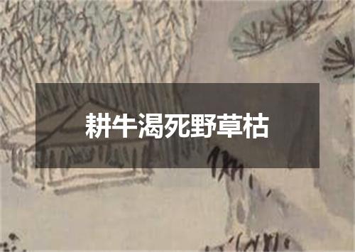 耕牛渴死野草枯