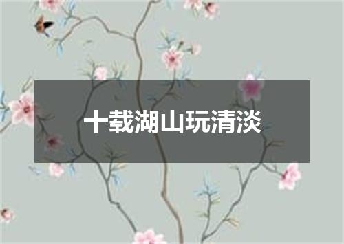 十载湖山玩清淡