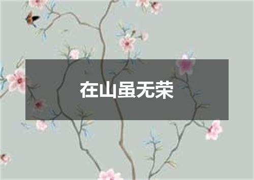 在山虽无荣