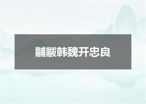 黼黻韩魏开忠良