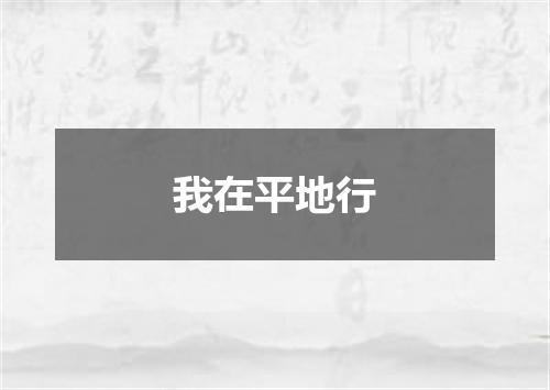 我在平地行