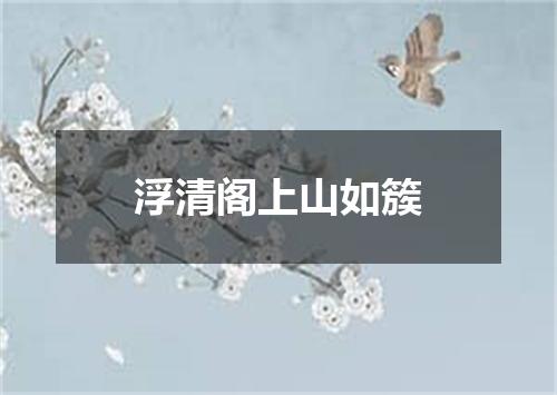 浮清阁上山如簇