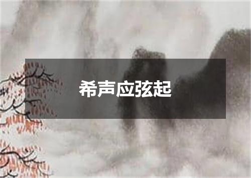 希声应弦起