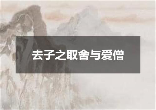 去子之取舍与爱僧