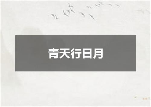 青天行日月