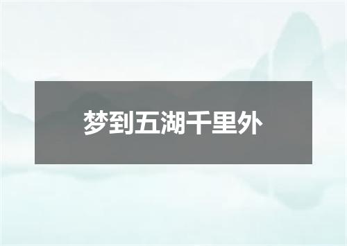 梦到五湖千里外
