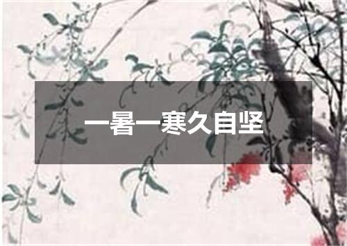 一暑一寒久自坚