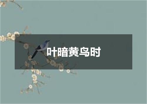 叶暗黄鸟时
