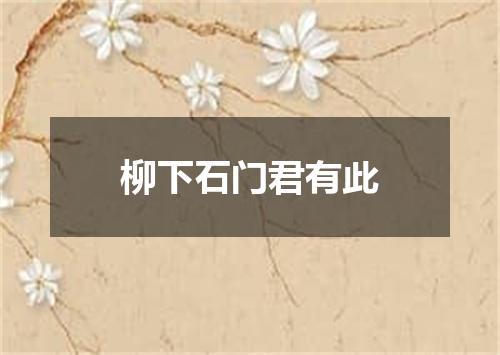 柳下石门君有此