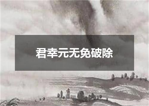 君幸元无免破除