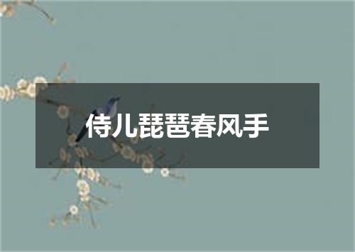 侍儿琵琶春风手