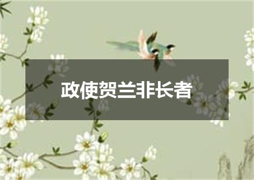 政使贺兰非长者