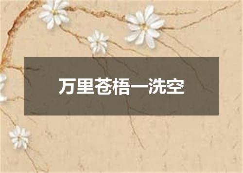万里苍梧一洗空