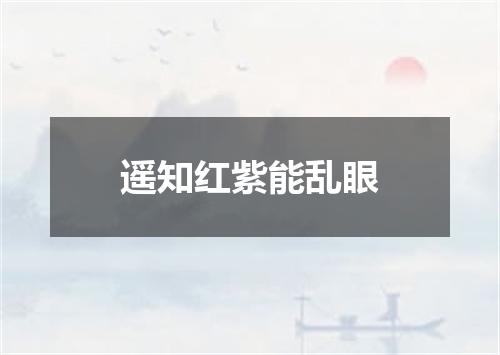 遥知红紫能乱眼