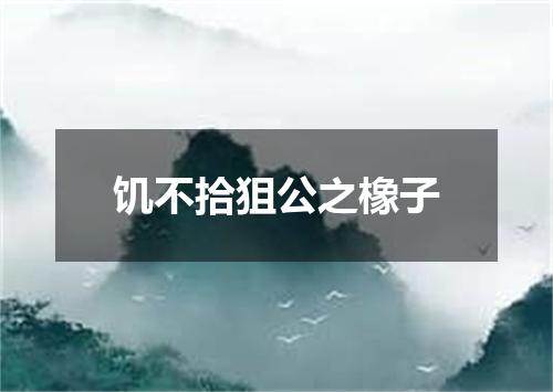 饥不拾狙公之橡子