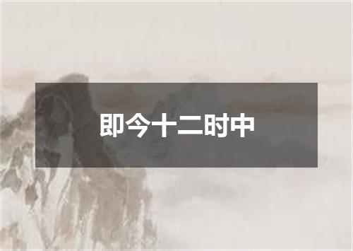 即今十二时中
