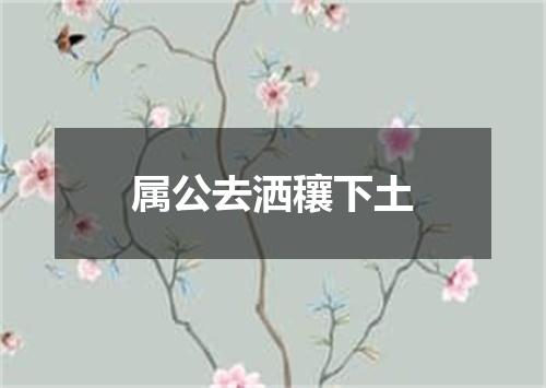 属公去洒穰下土