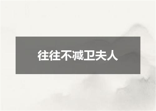 往往不减卫夫人