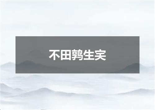 不田鹑生宎