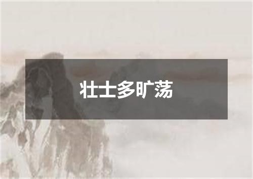 壮士多旷荡