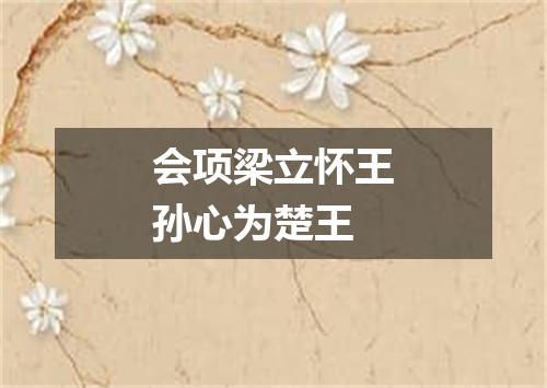 会项梁立怀王孙心为楚王