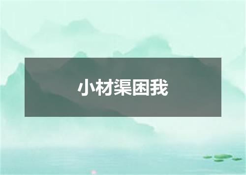 小材渠困我