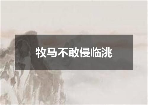 牧马不敢侵临洮