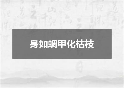 身如蜩甲化枯枝