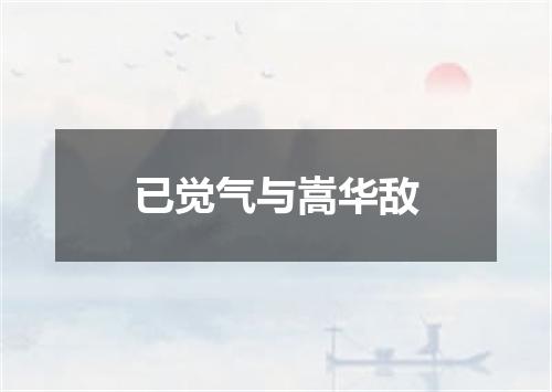 已觉气与嵩华敌