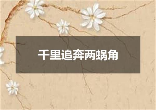 千里追奔两蜗角