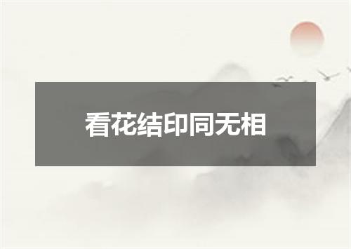 看花结印同无相