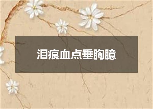 泪痕血点垂胸臆