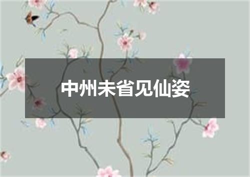 中州未省见仙姿