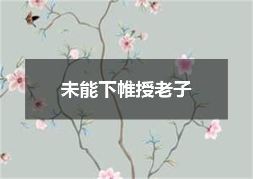 未能下帷授老子