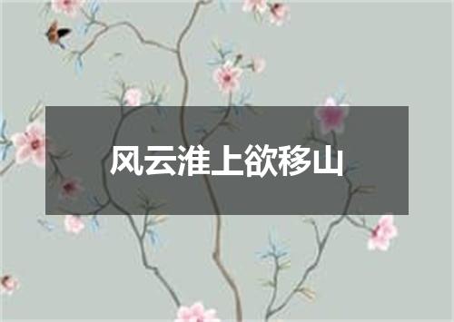 风云淮上欲移山