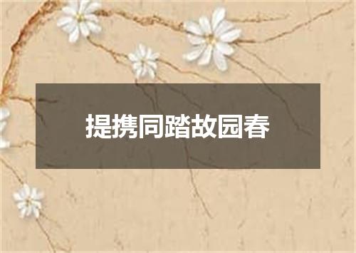 提携同踏故园春