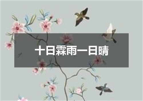 十日霖雨一日晴